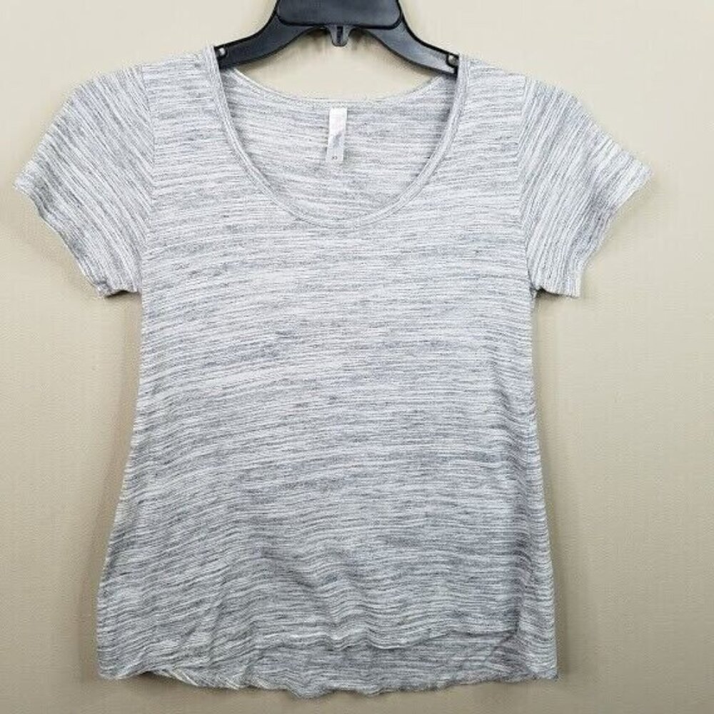 LuLaRoe Irma Tunic Tee‎ Shirt Size XS Gray Oversize Ribbed Knit Round Neck